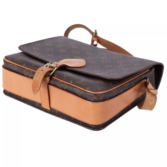 Louis Vuitton M51252 Cartouchiere GM Brown Monogram Leather Shoulder Bag - Picture 9 of 13